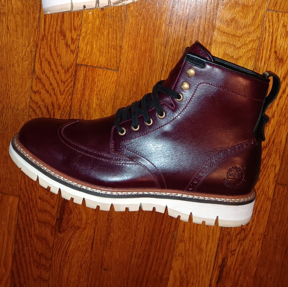 BURGUNDY MENS TIMBERLAND BOOT, SIZE 9 - Picture 6 of 9